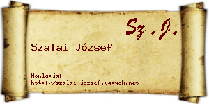 Szalai József névjegykártya